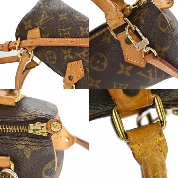 LOUIS VUITTON Mini Speedy 2Way Hand Bag Monogram Leather Brown M41534 17YE066 - Picture 4 of 16